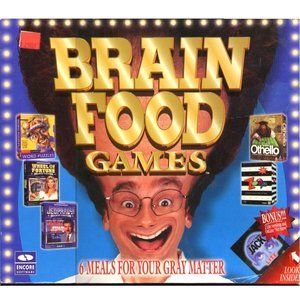 BRAIN FOOD GAMES (6 SUPER TITLES!) (3PC-CDs+, 1996) for PC - NEW in BIG BOX
